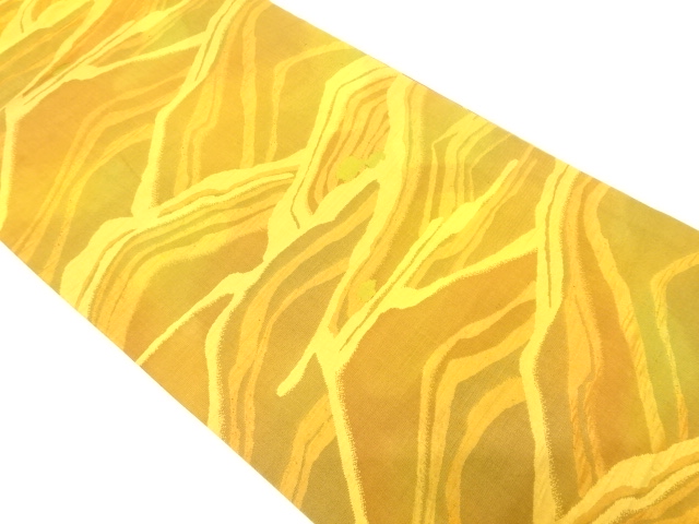 山並模様織り出し　名古屋帯